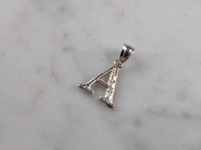 Load image into Gallery viewer, Womens Sterling Silver Initial Letter " A " Pendant 0.3g E6068