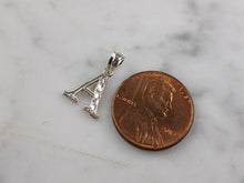 Load image into Gallery viewer, Womens Sterling Silver Initial Letter " A " Pendant 0.3g E6068