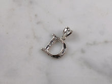 Load image into Gallery viewer, Womens Sterling Silver Initial Letter " D " Pendant 0.3g E6071