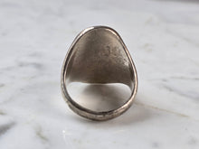Load image into Gallery viewer, Mens Vintage Estate Southwestern Sterling Silver Turquoise Ring 19.2g E607
