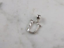 Load image into Gallery viewer, Womens Sterling Silver Initial Letter " U " Pendant 0.3g E6086