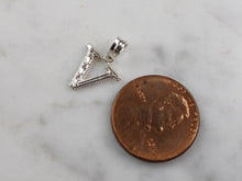 Load image into Gallery viewer, Womens Sterling Silver Initial Letter " V " Pendant 0.3g E6088