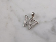 Load image into Gallery viewer, Womens Sterling Silver Initial Letter " W " Pendant 0.3g E6089