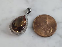 Load image into Gallery viewer, Womens  Estate Sterling Silver Citrine Pendant 3.5g E6097
