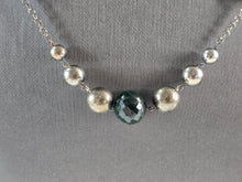 Load image into Gallery viewer, Womens Vintage Sterling Silver Natural Emerald Beaded Necklace 52.5g E6100