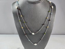 Load image into Gallery viewer, Womens Vintage Estate Sterling Silver Multi Beaded Pearl Necklace 12.0g E6101