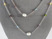 Load image into Gallery viewer, Womens Vintage Estate Sterling Silver Multi Beaded Pearl Necklace 12.0g E6101