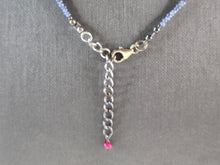 Load image into Gallery viewer, Womens Vintage Estate Sterling Silver Natural Ruby Sapphire Necklace 14.0g E6104