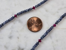 Load image into Gallery viewer, Womens Vintage Estate Sterling Silver Natural Ruby Sapphire Necklace 14.0g E6104