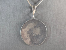 Load image into Gallery viewer, Vintage Sterling Silver Mayan Aztec Calendar Pendant Necklace 16.5g #E6105