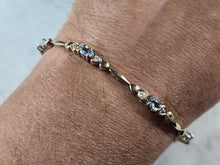 Load image into Gallery viewer, Womens Vintage Estate Sterling Silver Modernist Topaz Bracelet 10.1g #E6106