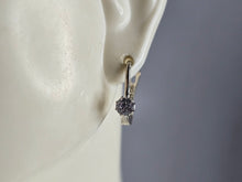 Load image into Gallery viewer, Pr Womens Vintage Estate Sterling Silver CZ Earrings 1.7g #E6108