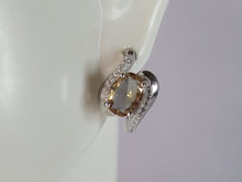 Load image into Gallery viewer, Womens Estate Sterling Silver Citrine Dangle Earrings 5.4g E6111