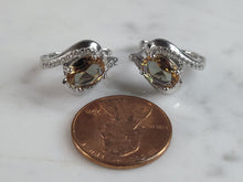 Load image into Gallery viewer, Womens Estate Sterling Silver Citrine Dangle Earrings 5.4g E6111