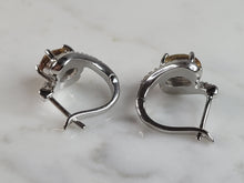 Load image into Gallery viewer, Womens Estate Sterling Silver Citrine Dangle Earrings 5.4g E6111