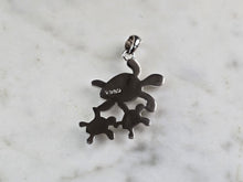 Load image into Gallery viewer, Womens Sterling Silver Opal Sea Turtle w/ Babies Pendant 3.7g E6114