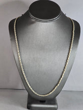 Load image into Gallery viewer, Womens Vintage Estate Sterling Silver Italian Rope Necklace 47.0g E6128