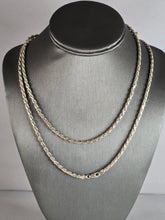 Load image into Gallery viewer, Womens Vintage Estate Sterling Silver Italian Rope Necklace 47.0g E6128