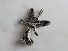Load image into Gallery viewer, Womens Vintage Estate Sterling Silver Angel Pendant 2.6g E6140