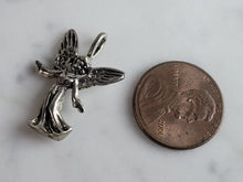 Load image into Gallery viewer, Womens Vintage Estate Sterling Silver Angel Pendant 2.6g E6140