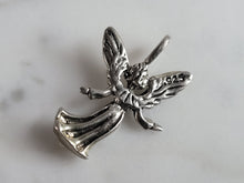 Load image into Gallery viewer, Womens Vintage Estate Sterling Silver Angel Pendant 2.6g E6140