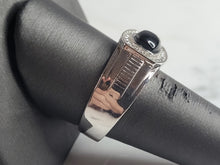 Load image into Gallery viewer, Mens Estate Sterling Silver Modernist Onyx Ring 9.8g E6168