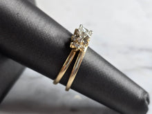 Load image into Gallery viewer, Womens Vintage Estate 14K Gold Diamond Ring Set 4.7g  E6170