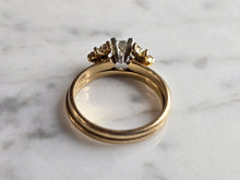 Load image into Gallery viewer, Womens Vintage Estate 14K Gold Diamond Ring Set 4.7g  E6170