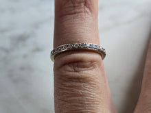 Load image into Gallery viewer, Womens Vintage Estate 14k White Gold Diamond Ring 2.5g E6173