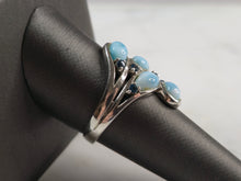 Load image into Gallery viewer, Womens Vintage Estate Sterling Silver Modernist Larimar Ring 5.5g E6174