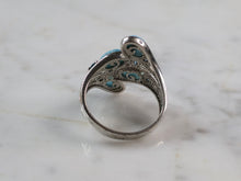 Load image into Gallery viewer, Womens Vintage Estate Sterling Silver Modernist Larimar Ring 5.5g E6174