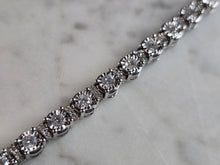 Load image into Gallery viewer, Womens Vintage Estate 10K White Gold Diamond Tennis Bracelet 16.1g E6176
