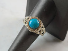 Load image into Gallery viewer, Womens Vintage Estate Sterling Silver Turquoise Ring 6.7g E6180