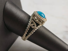 Load image into Gallery viewer, Womens Vintage Estate Sterling Silver Turquoise Ring 6.7g E6180