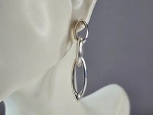 Load image into Gallery viewer, Womens Vintage Estate Sterling Silver Modernist Dangle Earrings 8.4g E6181