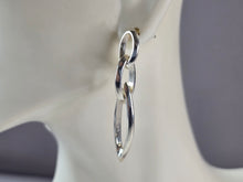 Load image into Gallery viewer, Womens Vintage Estate Sterling Silver Modernist Dangle Earrings 8.4g E6181