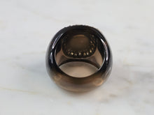 Load image into Gallery viewer, Womens Modernist Smoky Quartz CZ Cocktail Ring E6196