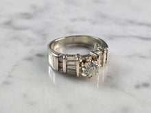 Load image into Gallery viewer, Womens Vintage Estate 14K White Gold Diamond Ring, 6.3g E6203