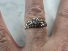 Load image into Gallery viewer, Womens Vintage Estate 14K White Gold Diamond Ring, 5.7g E6206