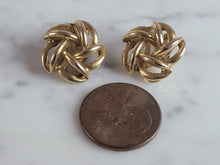 Load image into Gallery viewer, Womens Vintage Estate 14K Yellow Gold Modernist Earrings 3.2g E6208