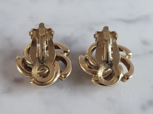Load image into Gallery viewer, Womens Vintage Estate 14K Yellow Gold Modernist Earrings 3.2g E6208