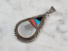 Load image into Gallery viewer, Womens Sterling Silver Native American Zuni Hopi Pendant 12.4g E620