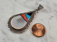 Load image into Gallery viewer, Womens Sterling Silver Native American Zuni Hopi Pendant 12.4g E620