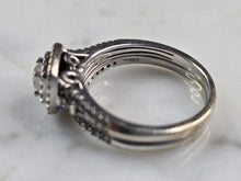 Load image into Gallery viewer, Womens Vintage Estate 10K White Gold Diamond Ring 5.1g E6227