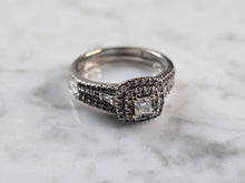 Load image into Gallery viewer, Womens Vintage Estate 10K White Gold Diamond Ring 5.1g E6227