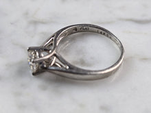 Load image into Gallery viewer, Womens Vintage Estate Platinum Diamond Ring Zales, 4.1g E6246