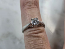 Load image into Gallery viewer, Womens Vintage Estate Platinum Diamond Ring Zales, 4.1g E6246