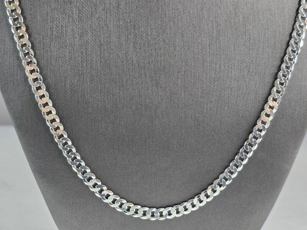 Mens Sterling Silver Chain Link Italian Necklace 22.2g E6260