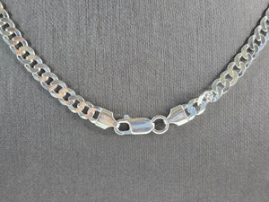 Mens Sterling Silver Chain Link Italian Necklace 22.2g E6260