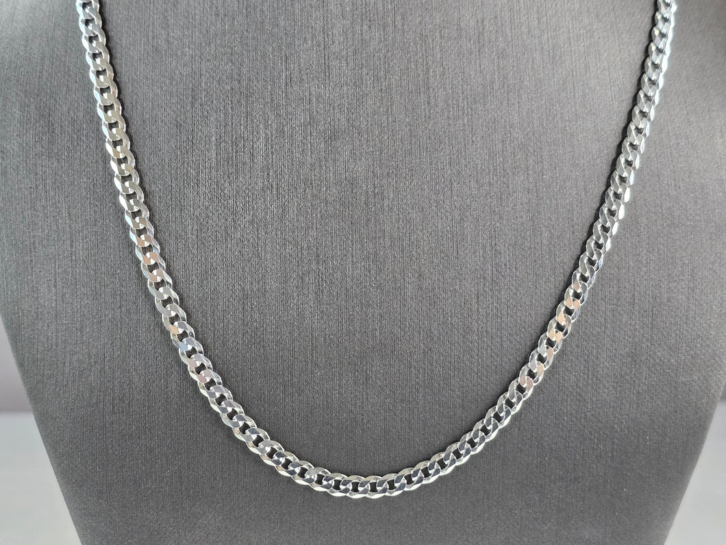 Mens Sterling Silver Italian Chain Link Necklace 11.1g E6266